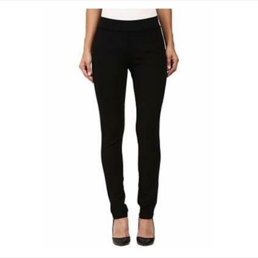 NYDJ Black Velvet Lift Tuck Technology Stretchy Elastic Mid Rise Leggings Size 6